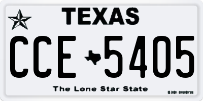 TX license plate CCE5405