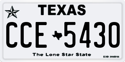 TX license plate CCE5430