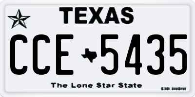 TX license plate CCE5435