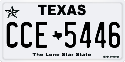 TX license plate CCE5446