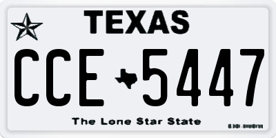 TX license plate CCE5447