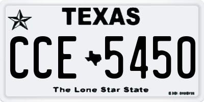 TX license plate CCE5450