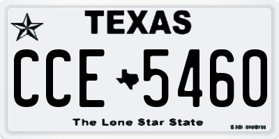 TX license plate CCE5460