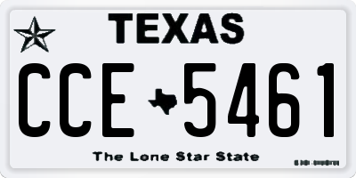 TX license plate CCE5461