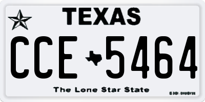 TX license plate CCE5464