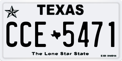 TX license plate CCE5471