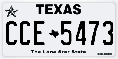 TX license plate CCE5473