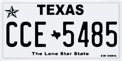 TX license plate CCE5485