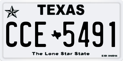TX license plate CCE5491