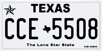 TX license plate CCE5508