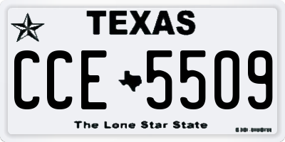 TX license plate CCE5509