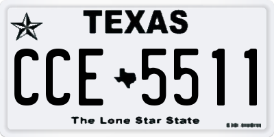 TX license plate CCE5511