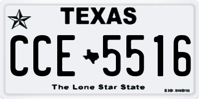 TX license plate CCE5516