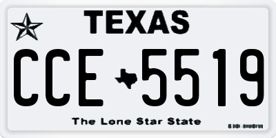 TX license plate CCE5519