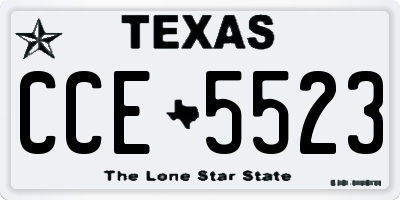 TX license plate CCE5523