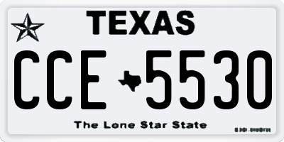 TX license plate CCE5530