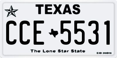 TX license plate CCE5531