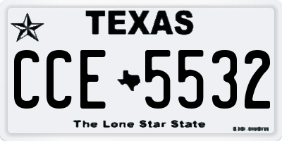 TX license plate CCE5532