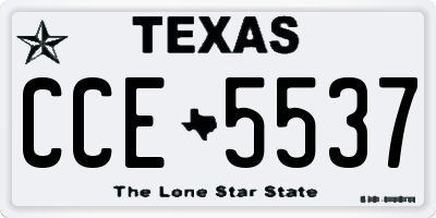 TX license plate CCE5537