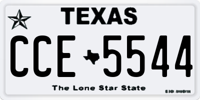 TX license plate CCE5544