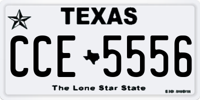 TX license plate CCE5556