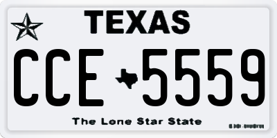 TX license plate CCE5559