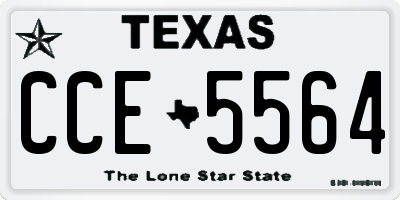 TX license plate CCE5564
