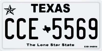 TX license plate CCE5569