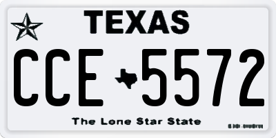 TX license plate CCE5572