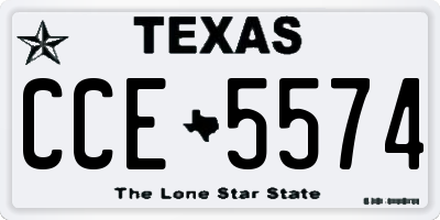 TX license plate CCE5574