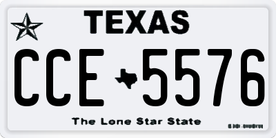 TX license plate CCE5576