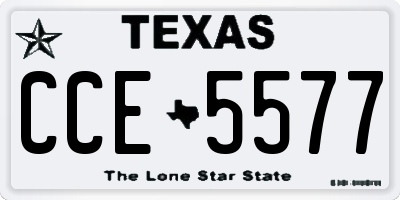 TX license plate CCE5577