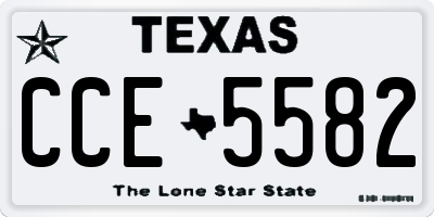 TX license plate CCE5582
