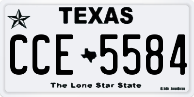 TX license plate CCE5584