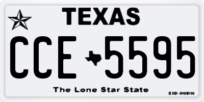 TX license plate CCE5595