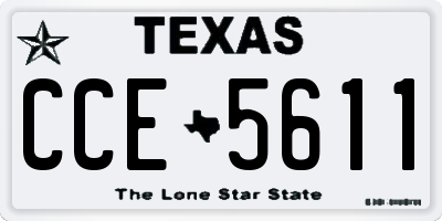 TX license plate CCE5611