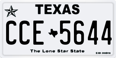 TX license plate CCE5644