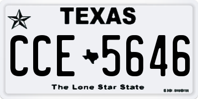TX license plate CCE5646