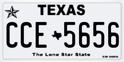 TX license plate CCE5656