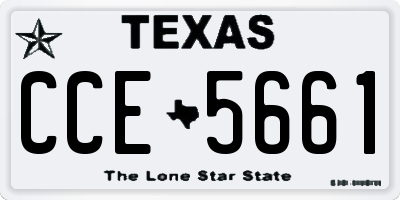 TX license plate CCE5661