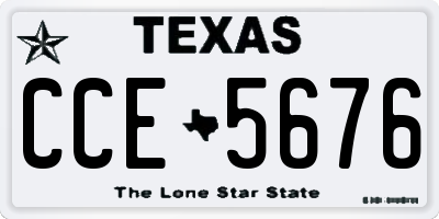 TX license plate CCE5676