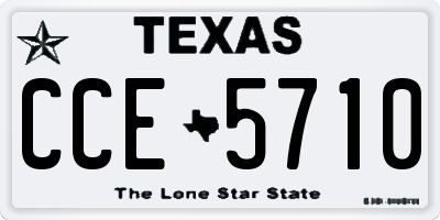 TX license plate CCE5710
