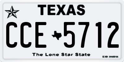 TX license plate CCE5712