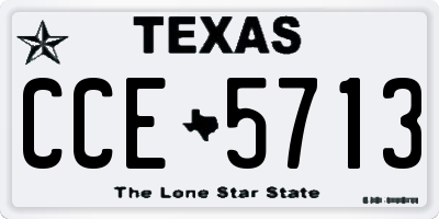 TX license plate CCE5713