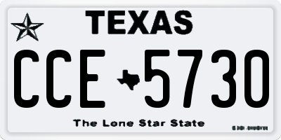 TX license plate CCE5730