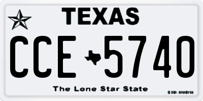TX license plate CCE5740