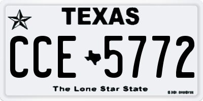 TX license plate CCE5772
