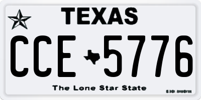 TX license plate CCE5776