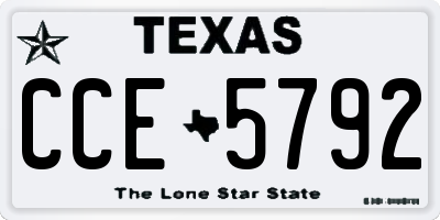 TX license plate CCE5792