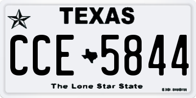 TX license plate CCE5844